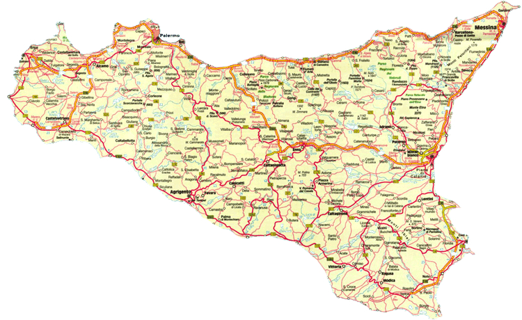 Sizilien Karte